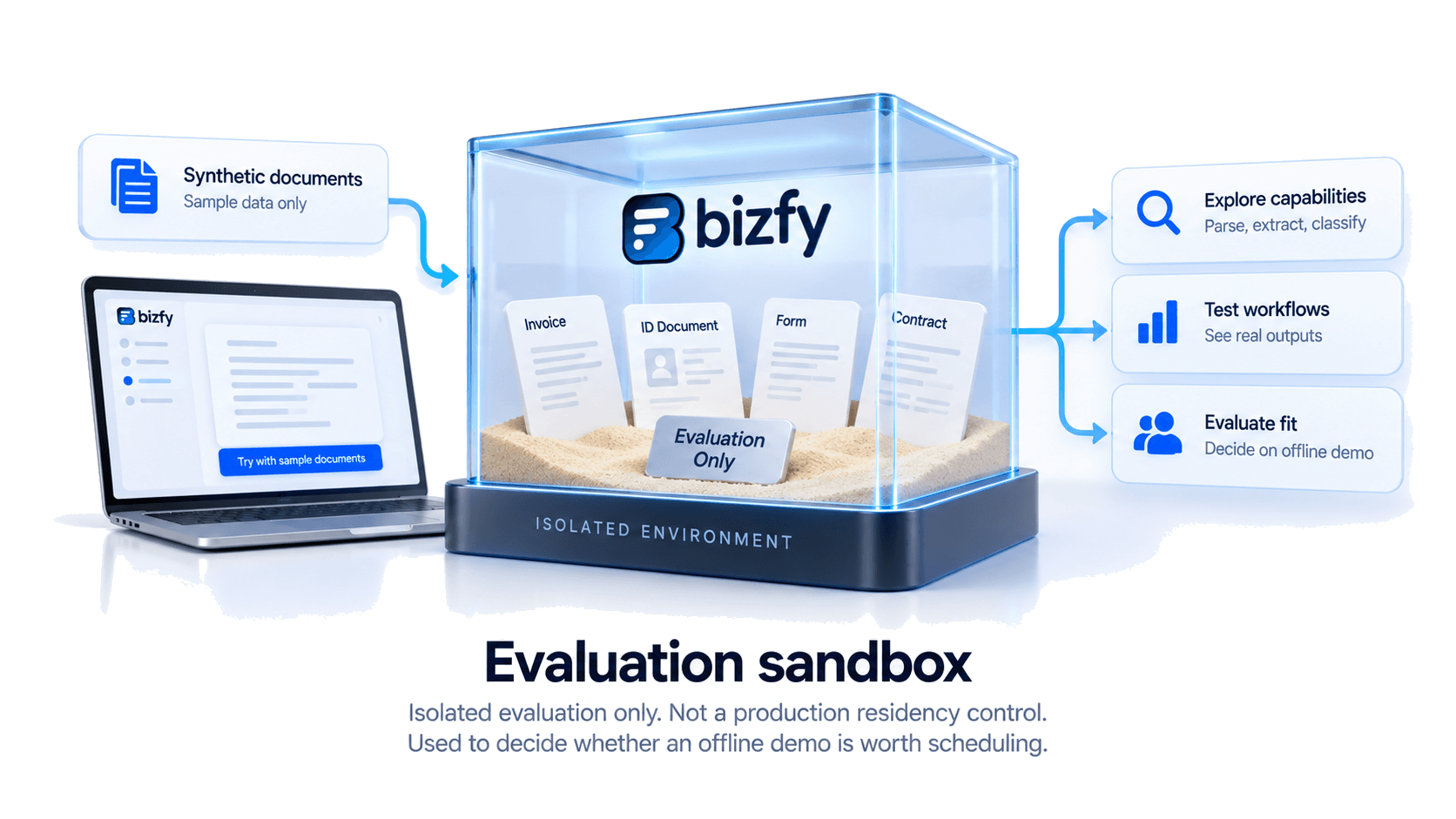 Evaluation sandbox deployment